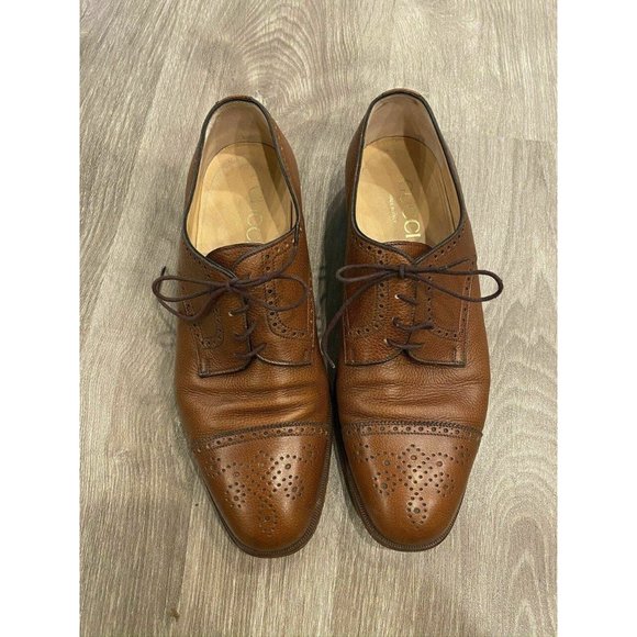 Gucci Cognac Brown Oxford Men\'s Dress Shoes EU 41. main image 8
